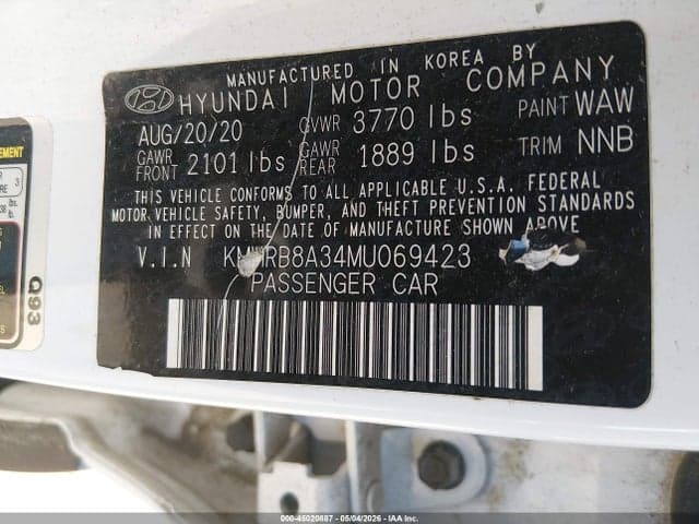 2021 HYUNDAI VENUE SE 9