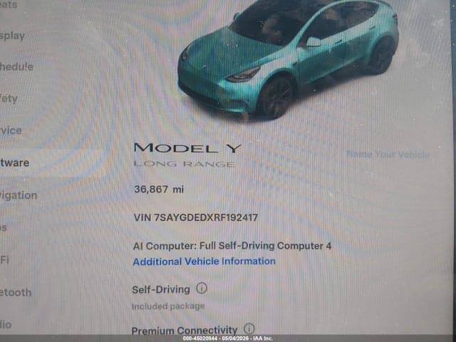 2024 TESLA MODEL Y LONG RANGE SINGLE MOTOR REAR-WHEEL DRIVE/RWD 7