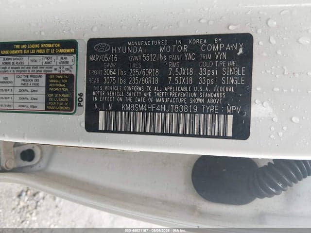2017 HYUNDAI SANTA FE SE 9