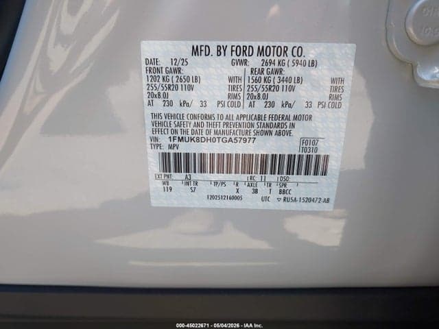 2026 FORD EXPLORER ACTIVE 9
