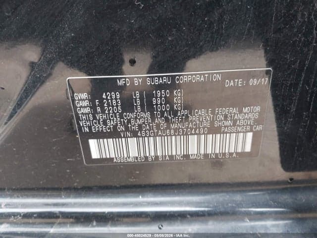2018 SUBARU IMPREZA 2.0I LIMITED 9