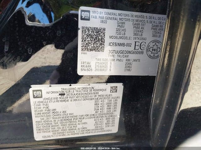 2022 GMC SIERRA 1500 DENALI 9
