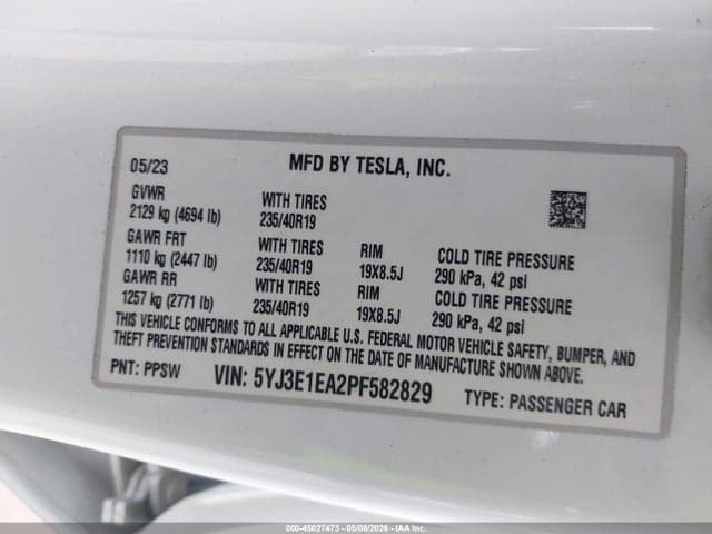 2023 TESLA MODEL 3 REAR-WHEEL DRIVE 9