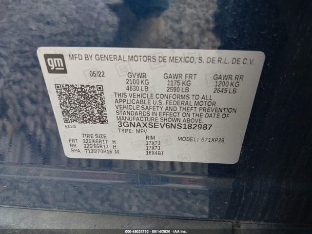 2022 CHEVROLET EQUINOX AWD LS 9