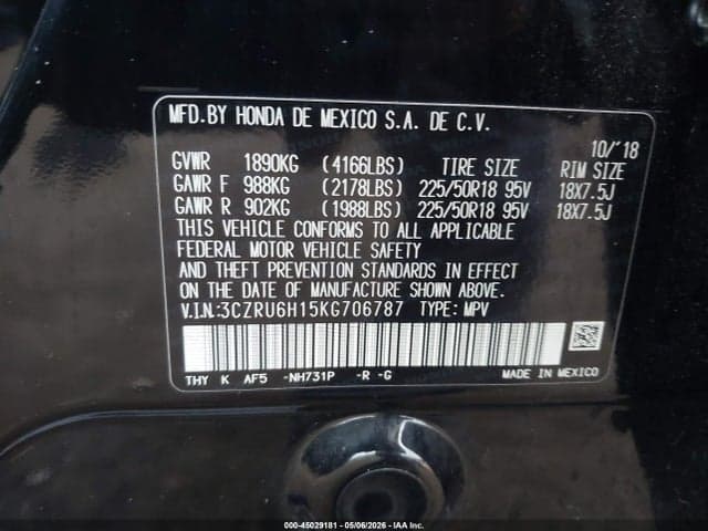 2019 HONDA HR-V SPORT 9