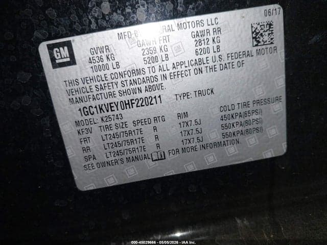 2017 CHEVROLET SILVERADO 2500HD LT 9