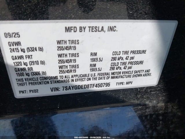 2026 TESLA MODEL Y PREMIUM REAR-WHEEL DRIVE/REAR-WHEEL DRIVE 9