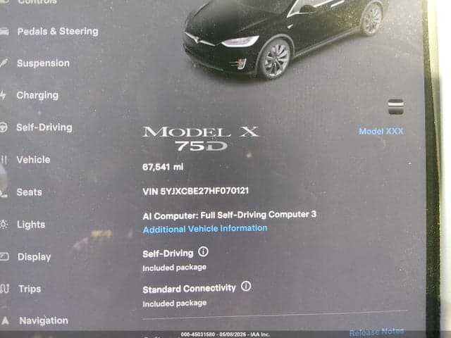 2017 TESLA MODEL X 7