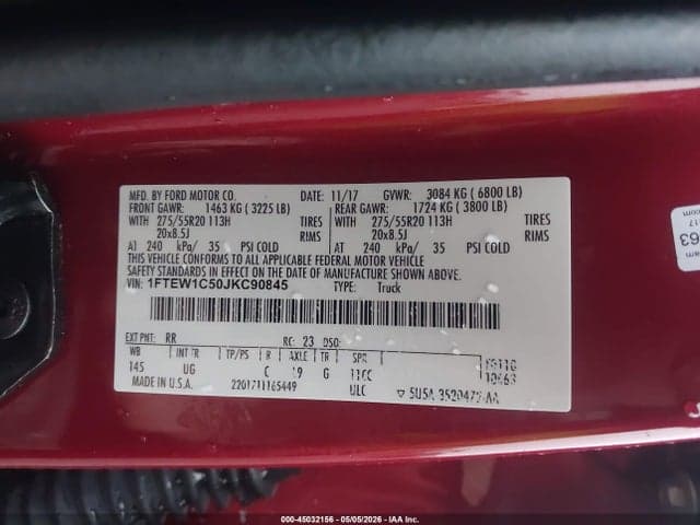 2018 FORD F-150 XLT 9
