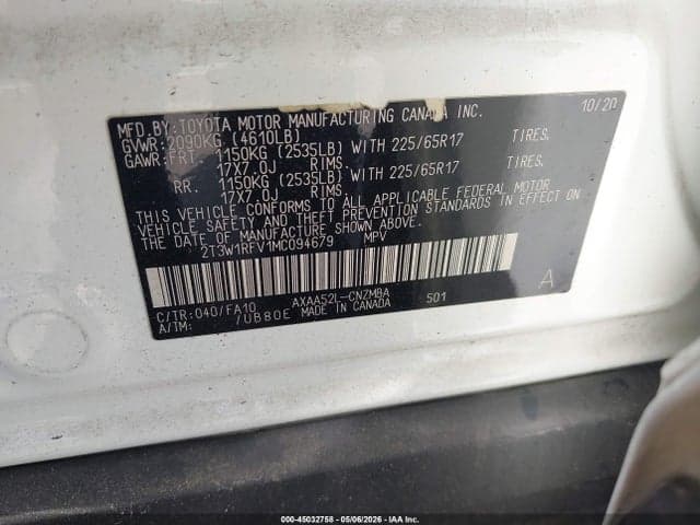 2021 TOYOTA RAV4 XLE 9