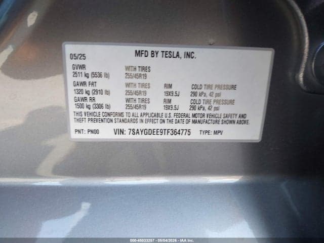2026 TESLA MODEL Y 9