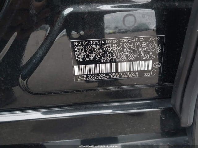 2019 LEXUS LS 500 9