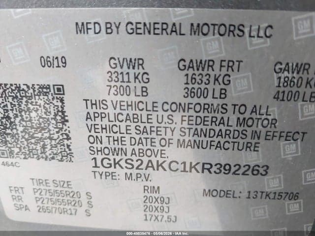 2019 GMC YUKON SLE 9