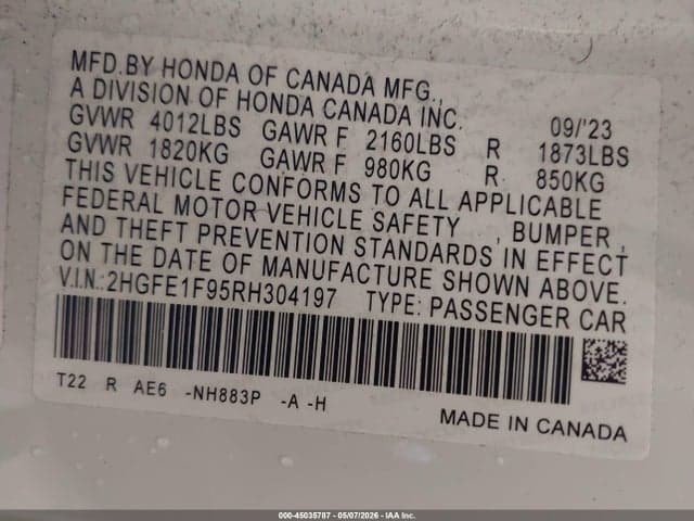 2024 HONDA CIVIC TOURING 9