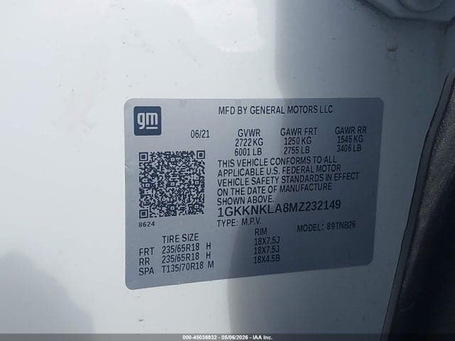 2021 GMC ACADIA FWD SLE 9