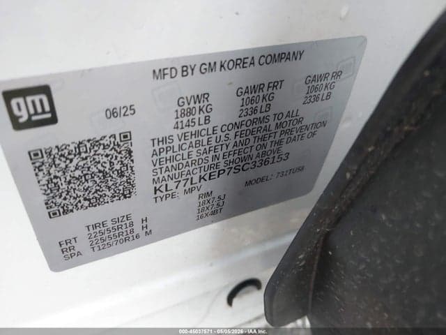 2025 CHEVROLET TRAX FWD ACTIV 9