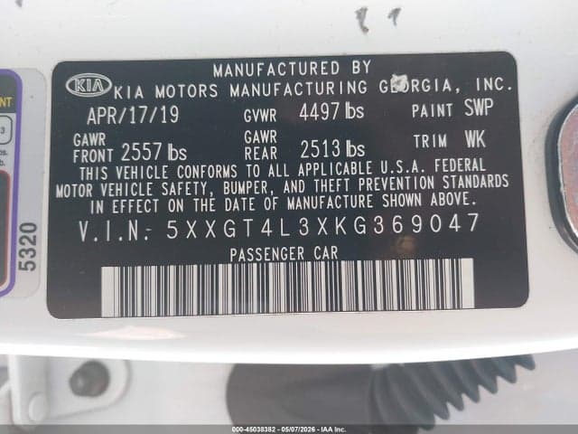 2019 KIA OPTIMA S 9