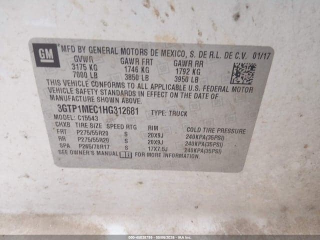 2017 GMC SIERRA 1500 SLE 9