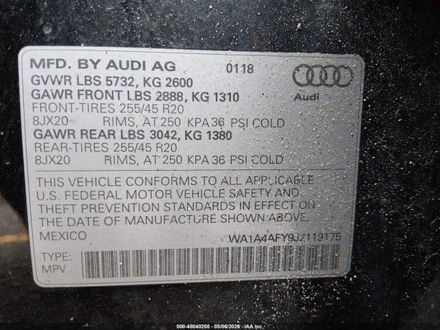 2018 AUDI SQ5 3.0T PREMIUM PLUS 9