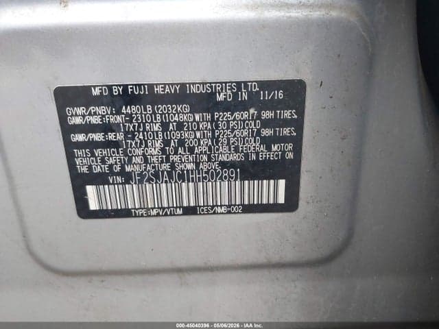 2017 SUBARU FORESTER 2.5I LIMITED 9