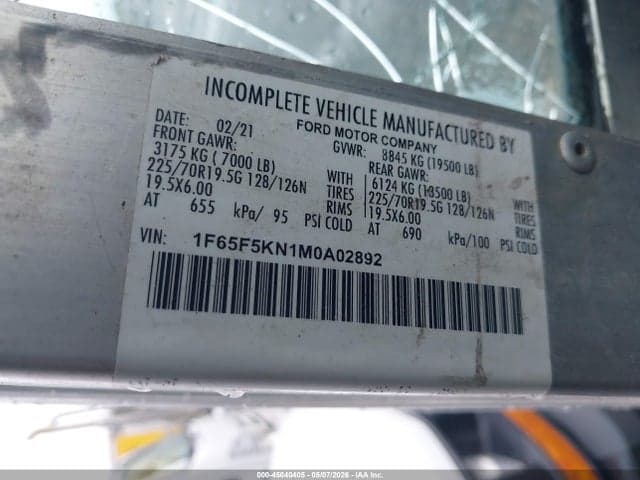 2021 FORD F-59 COMMERCIAL STRIPPED 8