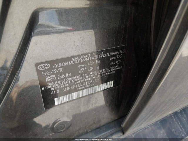 2020 HYUNDAI SONATA SEL 9