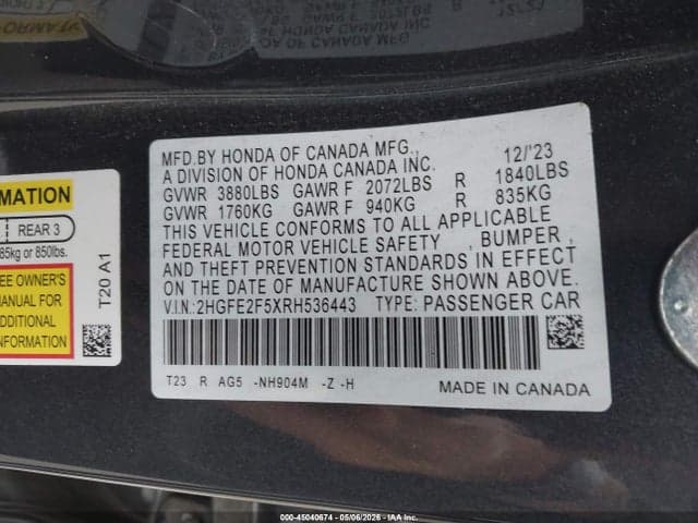 2024 HONDA CIVIC SPORT 9