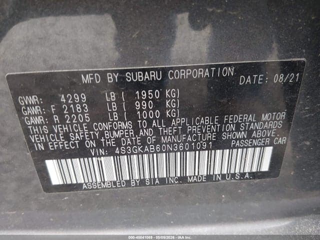 2022 SUBARU IMPREZA BASE 9