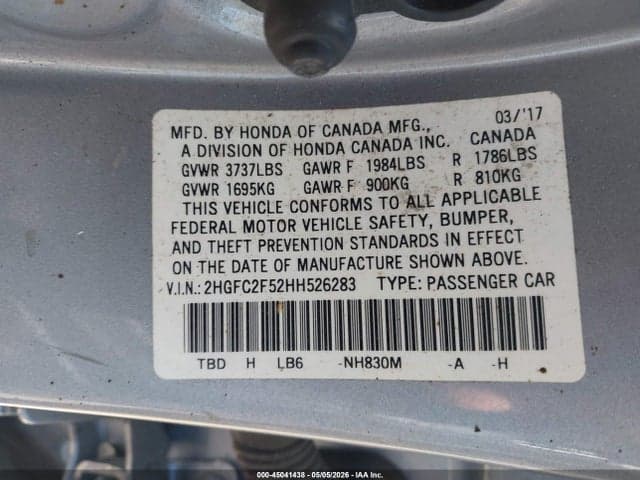 2017 HONDA CIVIC LX 9