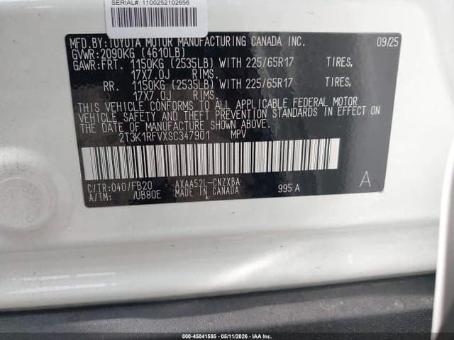 2025 TOYOTA RAV4 LE 9
