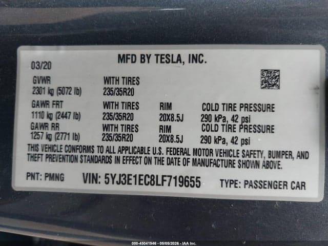 2020 TESLA MODEL 3 PERFORMANCE DUAL MOTOR ALL-WHEEL DRIVE 9