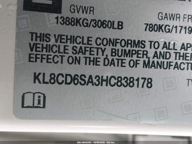2017 CHEVROLET SPARK 1LT CVT 9