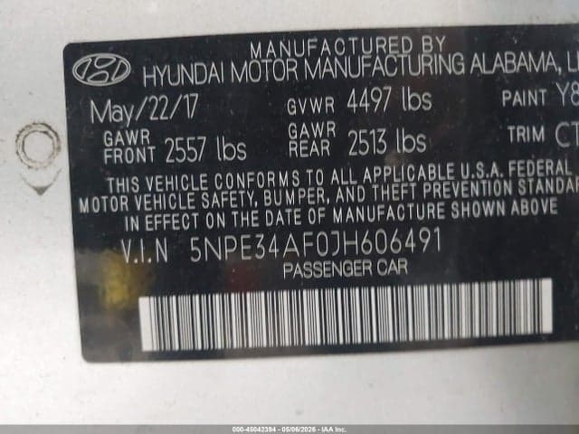 2018 HYUNDAI SONATA SPORT 9