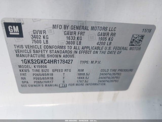 2017 GMC YUKON XL SLT 9