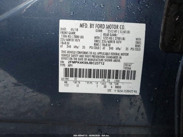 2018 FORD EDGE TITANIUM 9
