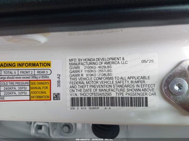 2025 HONDA ACCORD HYBRID TOURING 9
