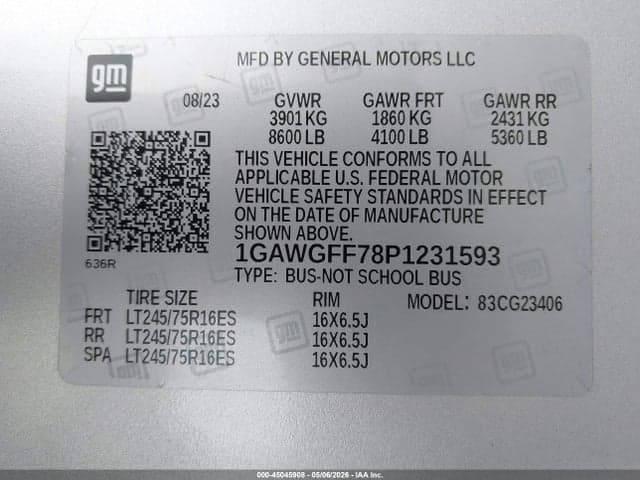 2023 CHEVROLET EXPRESS PASSENGER RWD 2500 REGULAR WHEELBASE LT 9