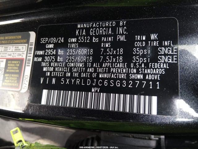 2025 KIA SORENTO S 9