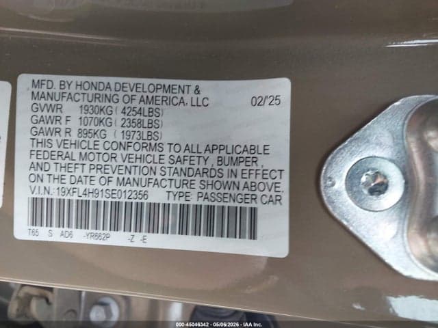 2025 HONDA CIVIC HYBRID SPORT TOURING 9