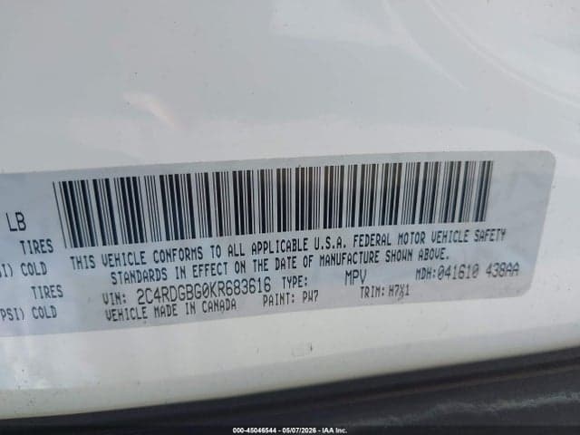 2019 DODGE GRAND CARAVAN SE 9