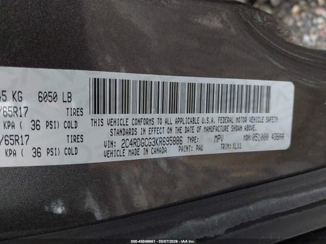 2019 DODGE GRAND CARAVAN SXT 9
