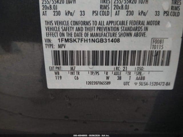 2022 FORD EXPLORER LIMITED 9