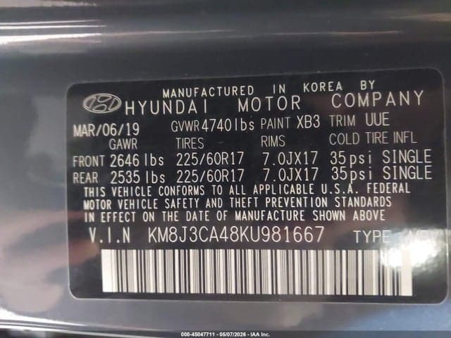2019 HYUNDAI TUCSON VALUE 9
