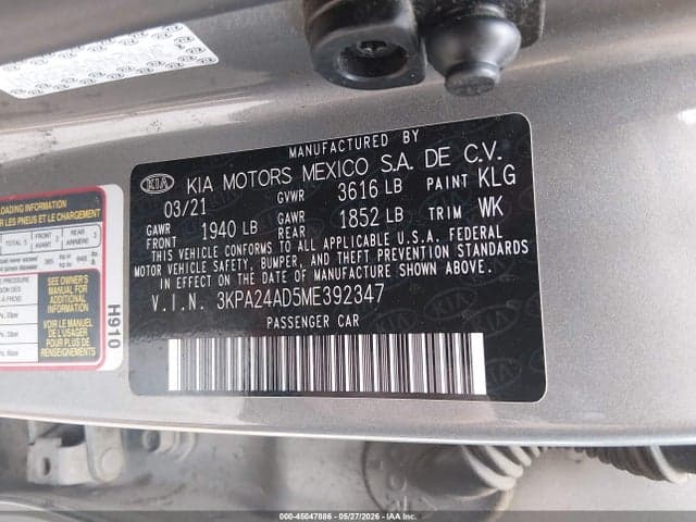 2021 KIA RIO S 9