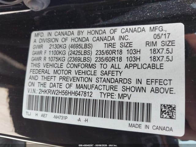 2017 HONDA CR-V EX 9