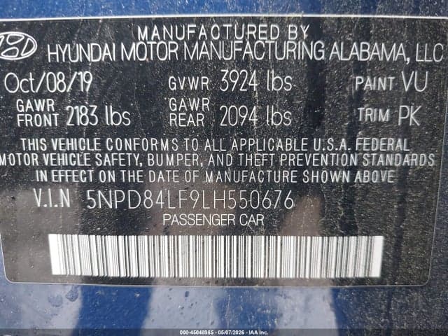 2020 HYUNDAI ELANTRA SEL 9