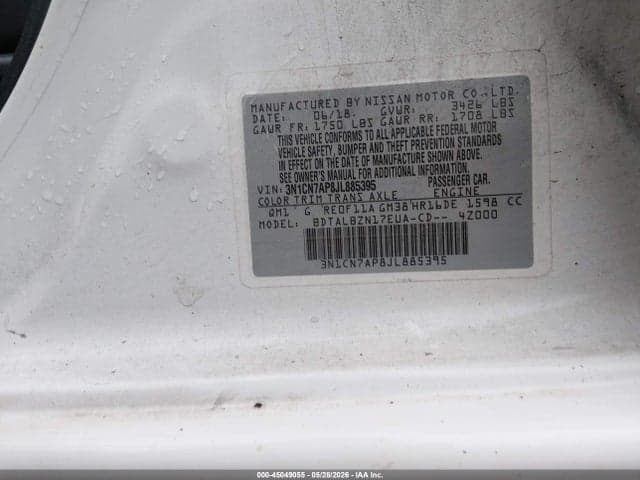 2018 NISSAN VERSA 1.6 SV 9