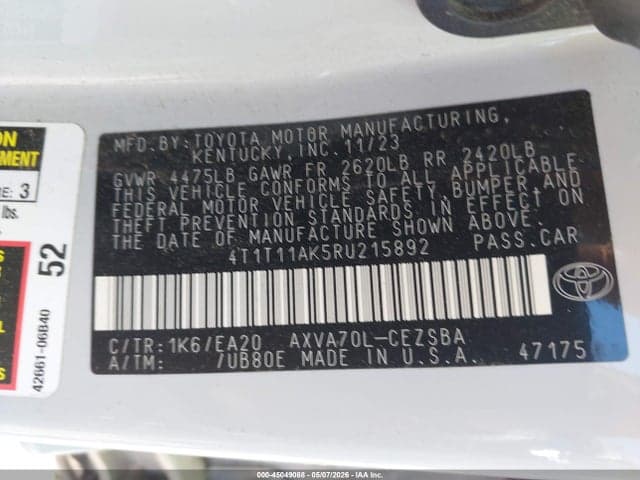 2024 TOYOTA CAMRY SE 9