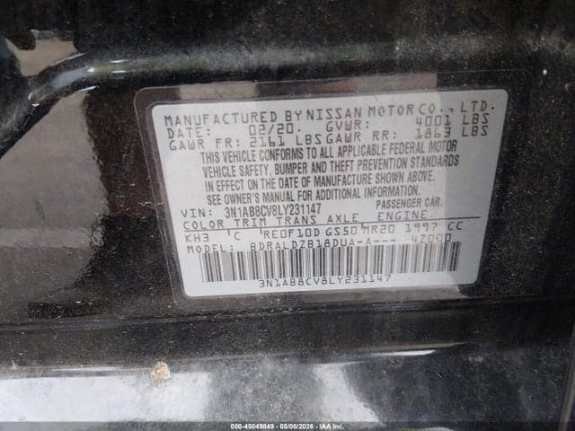 2020 NISSAN SENTRA SV XTRONIC CVT 9