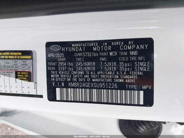 2025 HYUNDAI PALISADE SEL 9